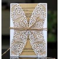 Vellum Paper Invitation Card With Envelope Wedding Card Design Laser Cut 